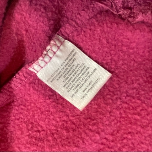 STATE OF MINE New York Embroidered Dark Pink Sweatshirt Small City State Womens - Picture 7 of 8